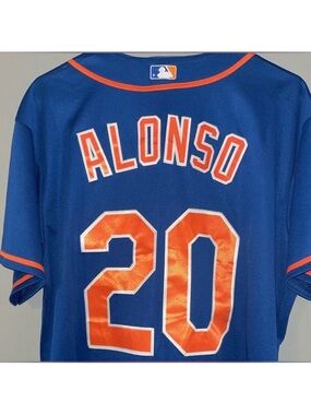 New York Mets Blue #20 Pete Alonso Authentic Nike MLB Baseball Jersey